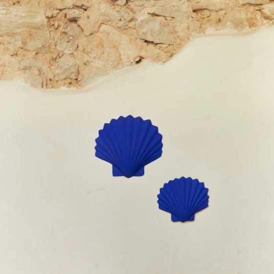 Coquillage en céramique Bleu Outremer GM - Monochromic