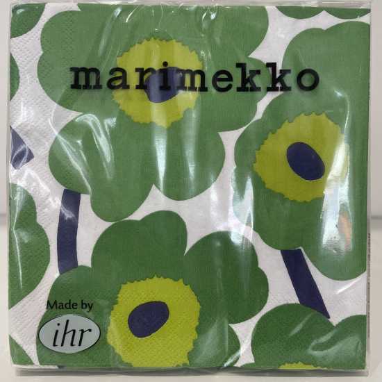 Serviette en papier Marimekko - Unikko green 25x25cm