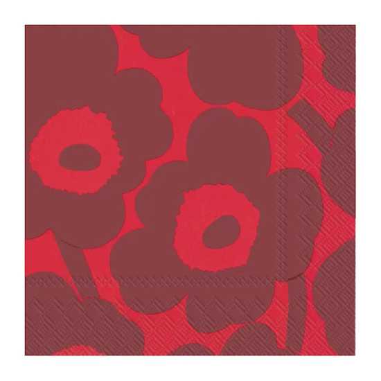 Serviette en papier Marimekko - Unikko red red 25x25cm
