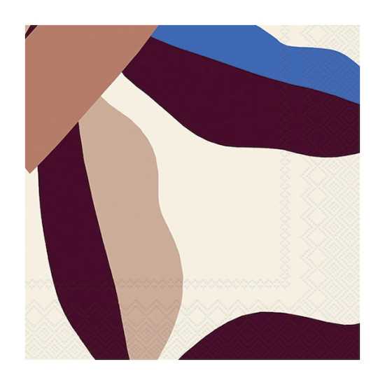 Serviette en papier Marimekko - Berry cream 33x33cm