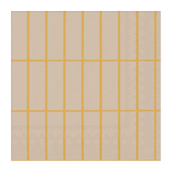 Serviette en papier Marimekko- TIILISKIVI linen gold 33x33cm
