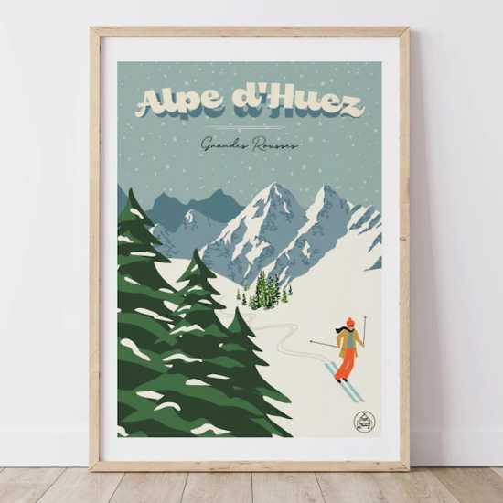 Affiche Montagne - Alpe d'Huez
