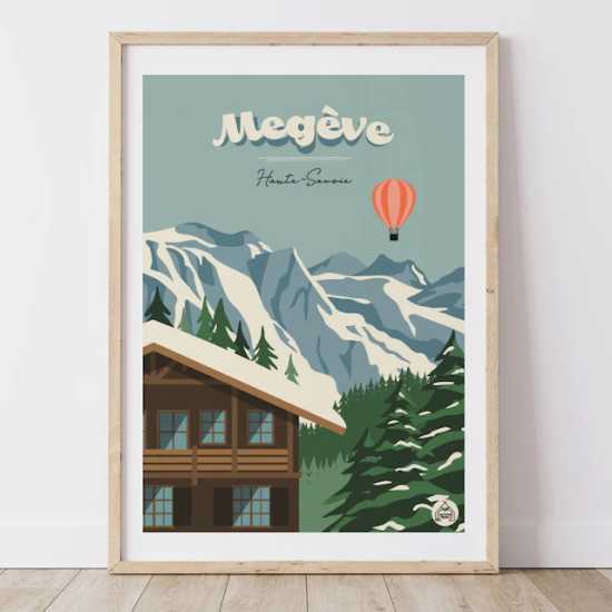 Affiche Montagne - Megève