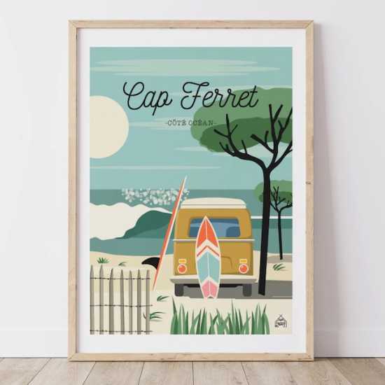 Affiche Cap Ferret - Côté Ocean