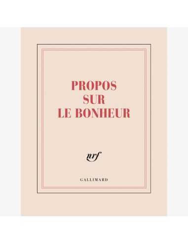 Carnet Propos sur le bonheur - Gallimard