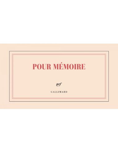 Bloc-notes Pour Mémoire - Gallimard