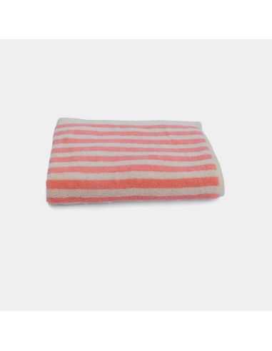 Petite serviette rose à rayures - Homehagen