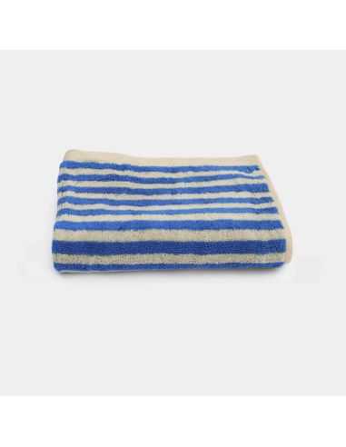Petite serviette bleu à rayures - Homehagen