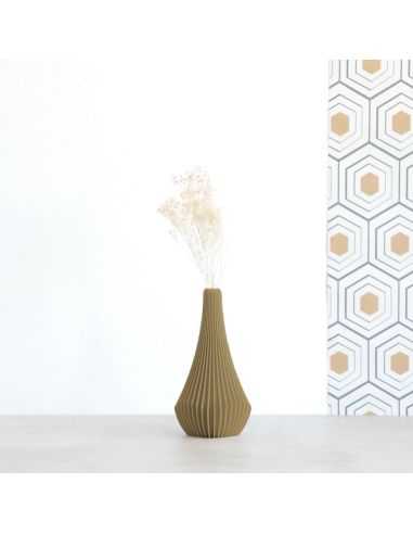Vase ailettes twist small - Olive