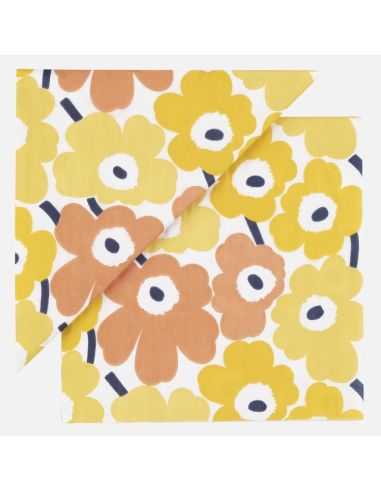 Serviette en papier Marimekko - Mini Unikko yellow 25x25cm