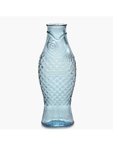 Carafe poisson en verre bleu - Serax