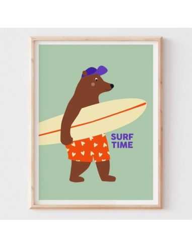 Affiche Surf Time - Ma Petite Vie