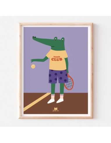 Affiche Crocodile Tennis - Ma Petite Vie