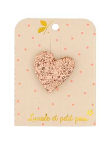 Broche Coeur à paillettes