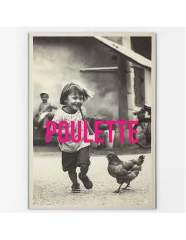 Affiche L 21x29,7cm POULETTE - Atelier Kencre