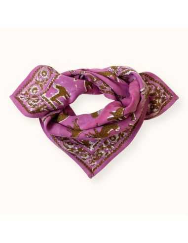 Foulard Manika bengale Fuchsia - Apaches