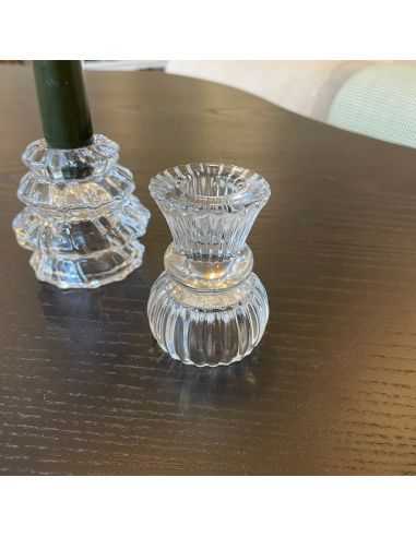 Petit bougeoir Trompette en verre