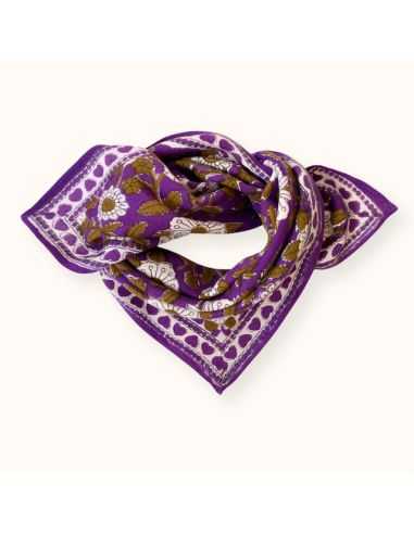 Foulard Manika Coeur Violet - Apaches