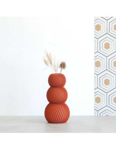 Vase flamant twist - Terracotta