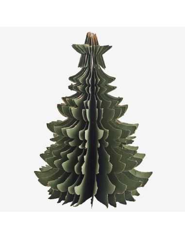 Grand sapin en papier - Kaki