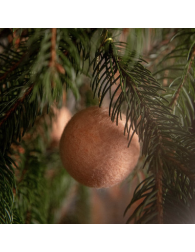 Boule de Noël en laine feutrée - Muskhane