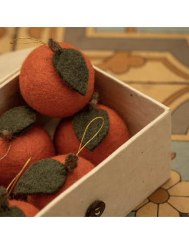 Boule de Noël en laine feutrée Clémentine - Muskhane