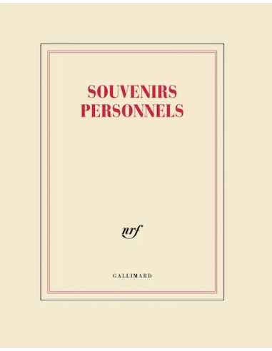 Carnet Souvenirs personnels - Gallimard