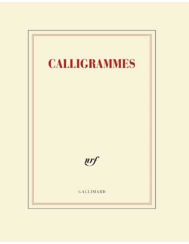 Carnet Calligrammes - Gallimard