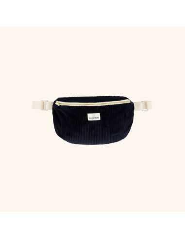 Mini sac banane - Velours Bleu marine