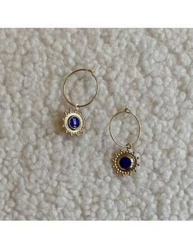 Boucles d'oreilles La solaire ronde - Violette