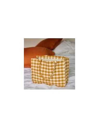 Sac de plage Vichy Ocre - Gabrielle Paris