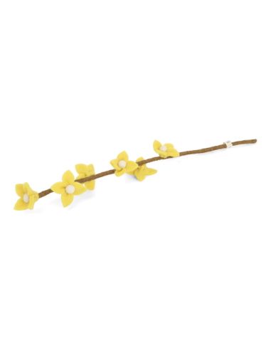 Branche Cerisier en laine feutrée - Light Yellow