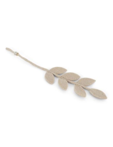 Branche Eucalyptus en laine feutrée - Beige