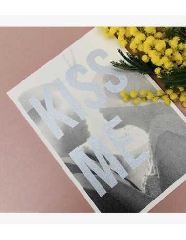 Affiche M 15x21cm KISS ME - Atelier Kencre