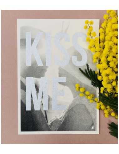 Affiche XL 29,7X42cm KISS ME - Atelier Kencre