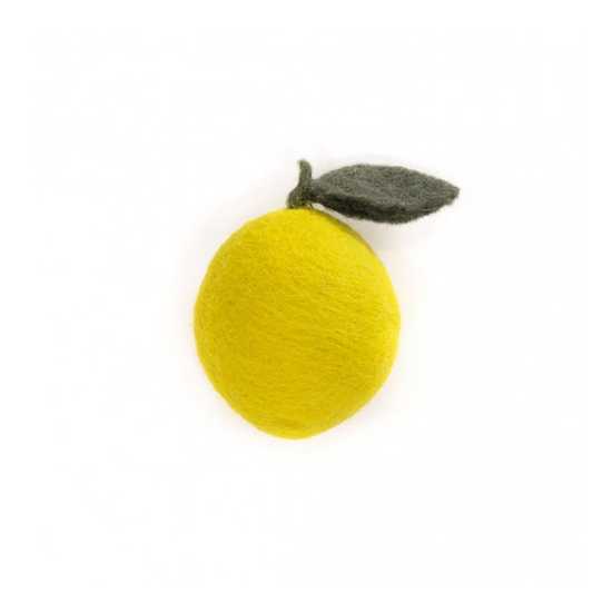 Fruit en laine feutrée - Citron