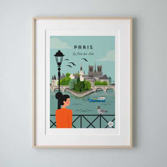 Affiche Paris Pont des Arts