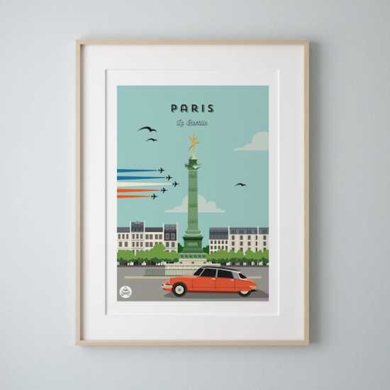 Affiche Paris La Bastille