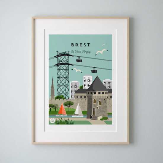 Affiche Brest la tour Tanguy